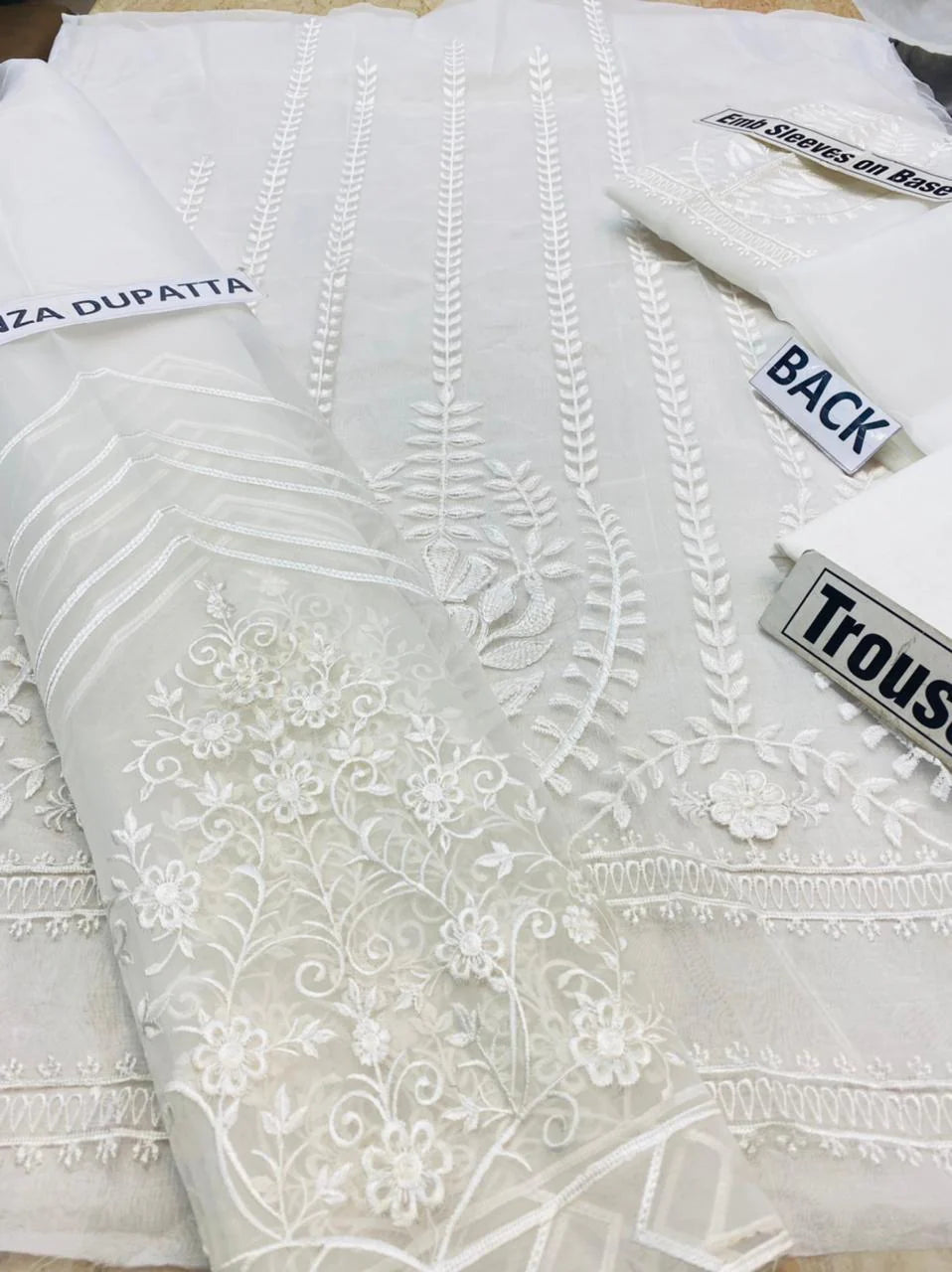 Design#11 Organza Airjet Embroidered 3 pc