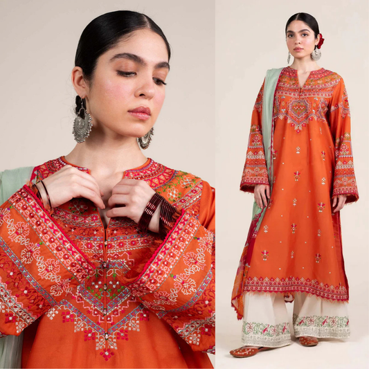 Crossstitch Embroidered Lawn 3 Piece Suit CS-13 D/31