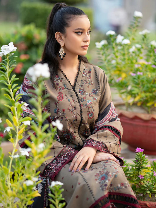 BIN ILYAS Embroidered Lawn 3 Piece Suit D/660