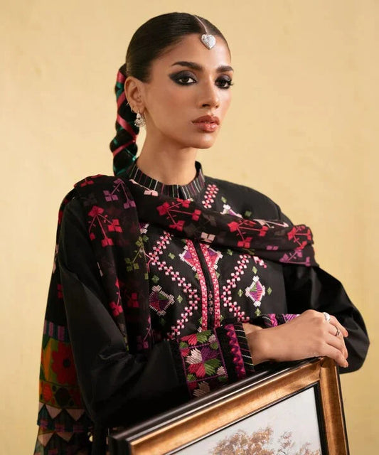 sapphire Embroidered Dhanak 3 Piece D-69