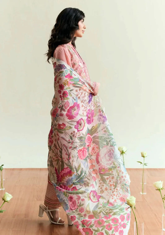 Bin Ilyas Embroidered Three Piece Dhanak D-150