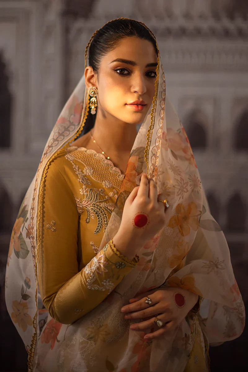 Cross Stitch Embroidered Lawn 3 Piece Suit CS-15