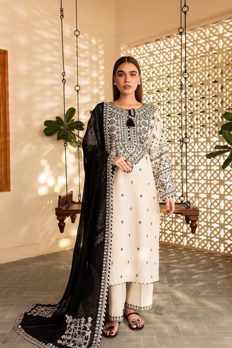 Batik Embroidered Lawn 3 Piece Suit BT-88