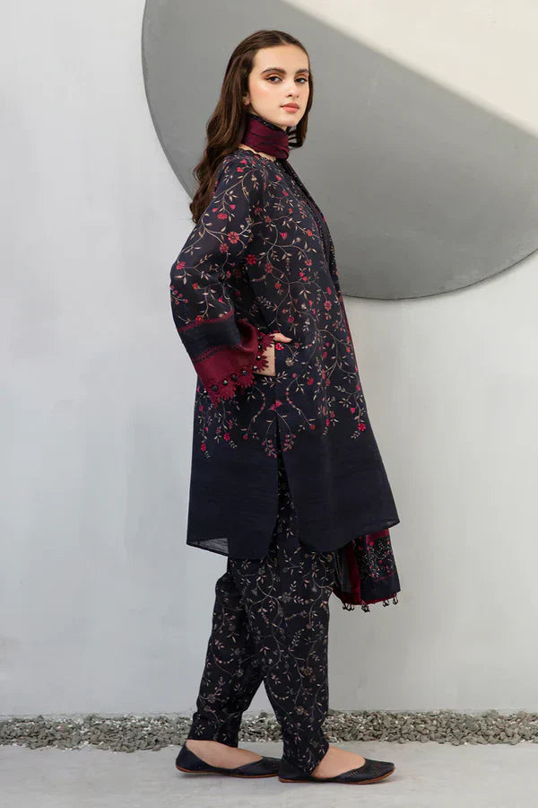 Baroque 3 Piece Printed Khaddar D-801