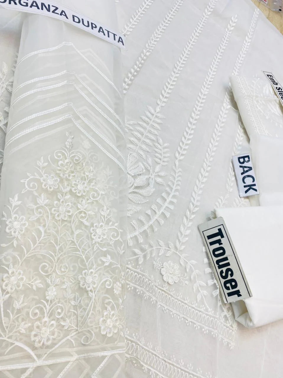 Design#11 Organza Airjet Embroidered 3 pc