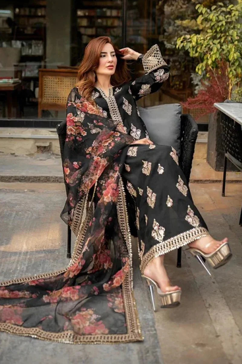 Aisling Embroidered Three Piece Dhanak AS-177