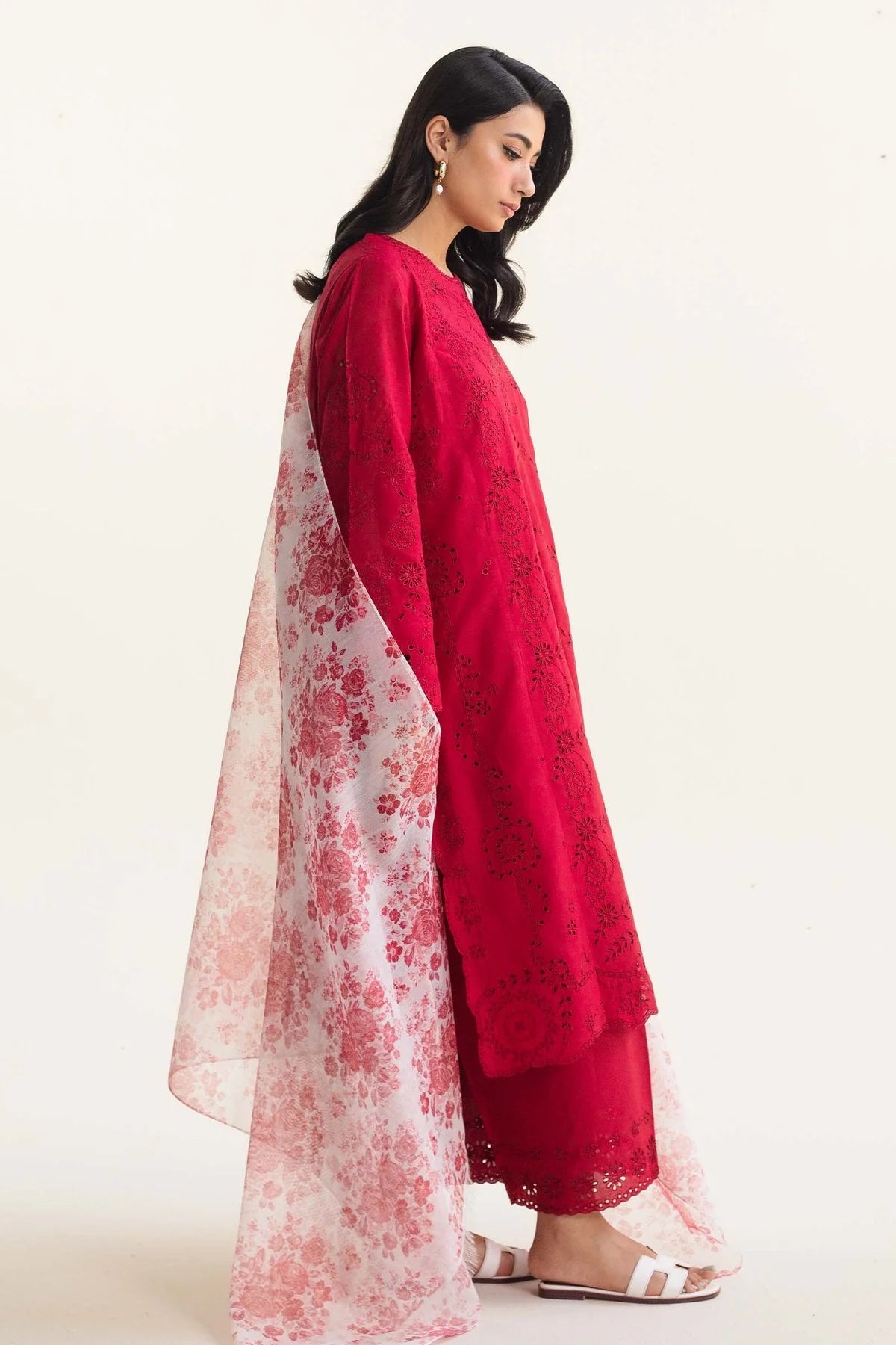 Zarashahjhan Embroidered 3 Piece Lawn Suit COCO-09 Red
