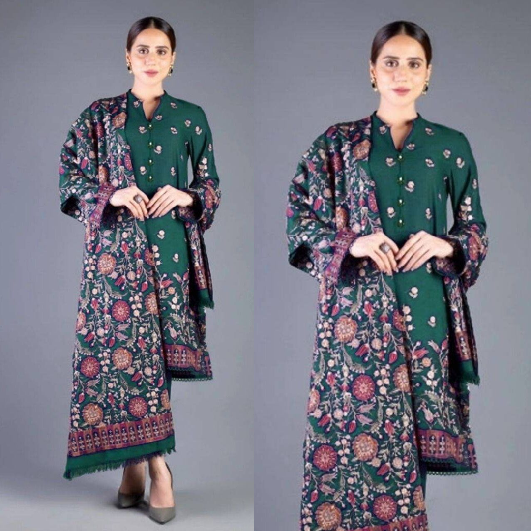 Bareeze Mongia Embroidered Dhanak Three Piece Winter Collection FCC-192