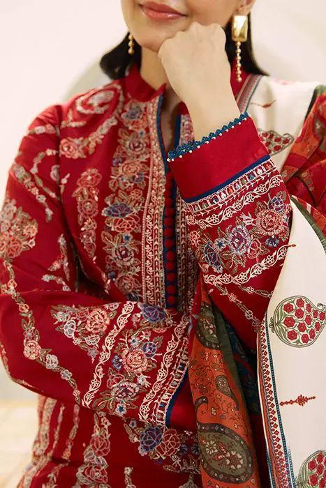 Zarashahjhan Embroidered Lawn 3 Piece Suit COCO-08