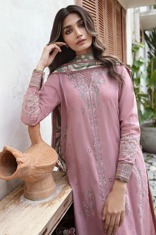 Chikenkari jazmin Embroidered Lawn Three Piece D/1015