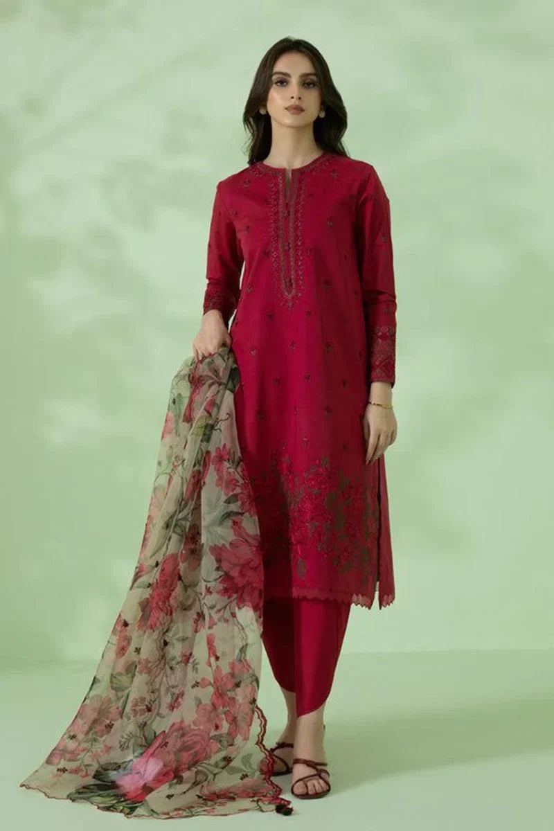 Sapphire Embroidered Dhanak 3 Piece SP-751