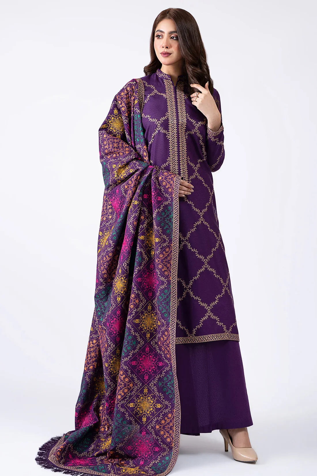 Sobia Nazir Embroidered Dhanak 3 Piece D-72
