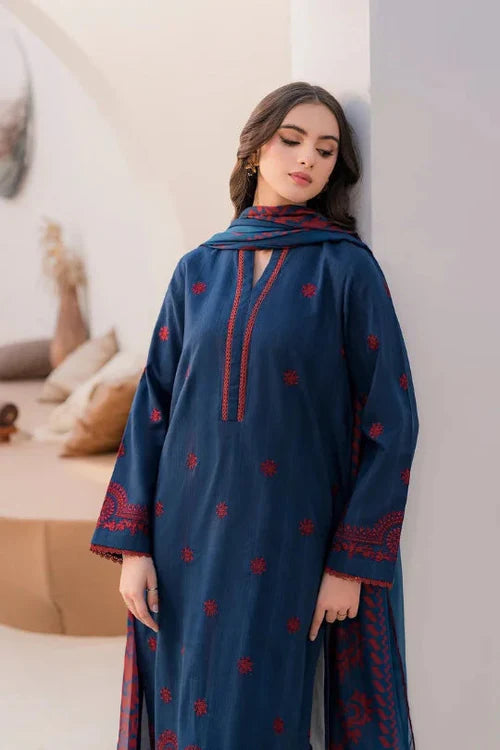 JAZMIN Embroidered Lawn 3 Piece Suit D/44