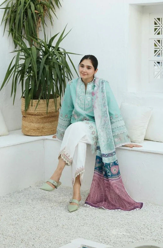 Zarashahjhan Embroidered lawn Three Piece COCO-01