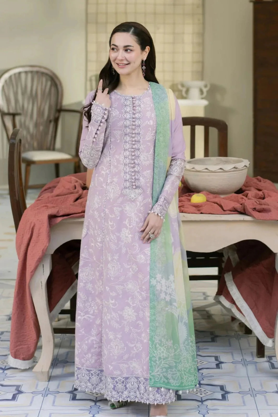 Laam Embroidered Dhanak 3 Piece laam-53