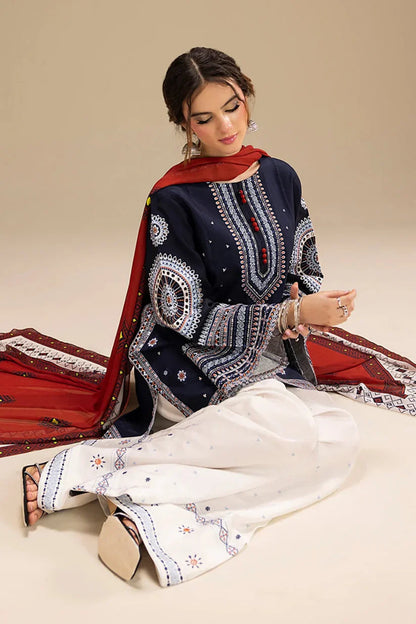 Sapphire Embroidered Dhanak Three Piece SPW-934