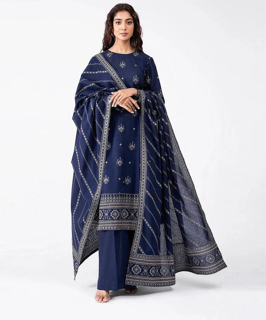 Bareeze ZInc Embroidered Dhanak Three Piece Winter Collection FCC-193