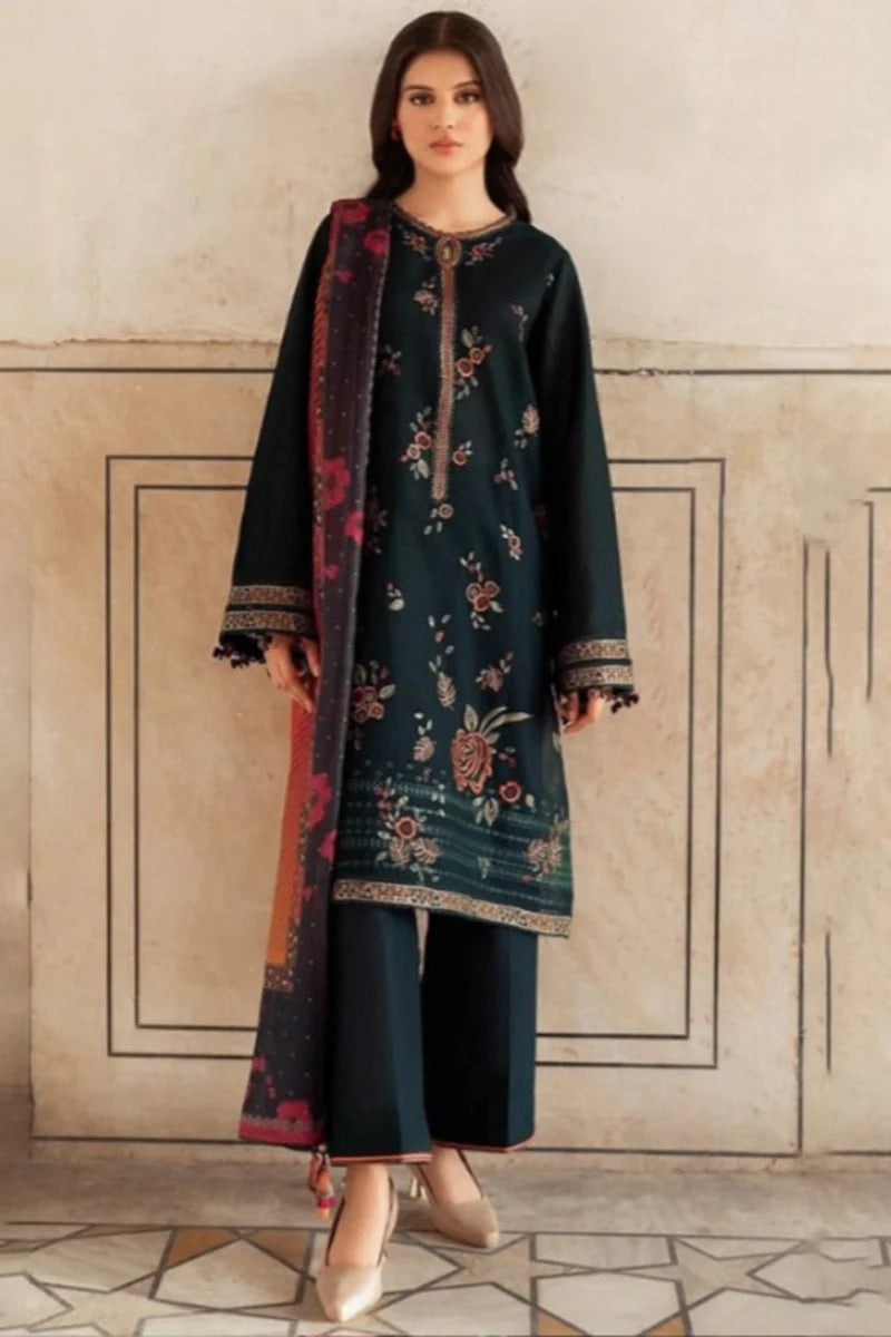 jazmin Embroidered Dhanak 3 Piece D-125