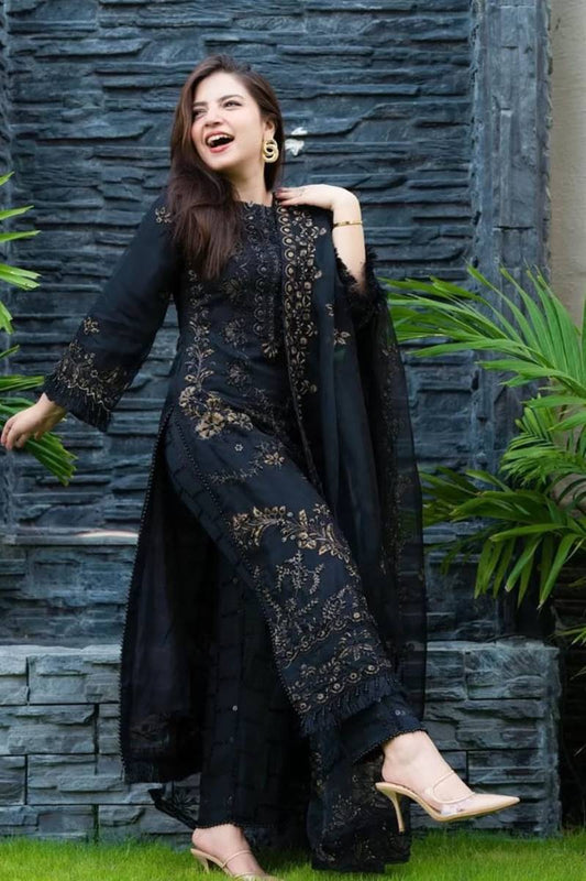 FCC-18405 lawn Embroidered three piece