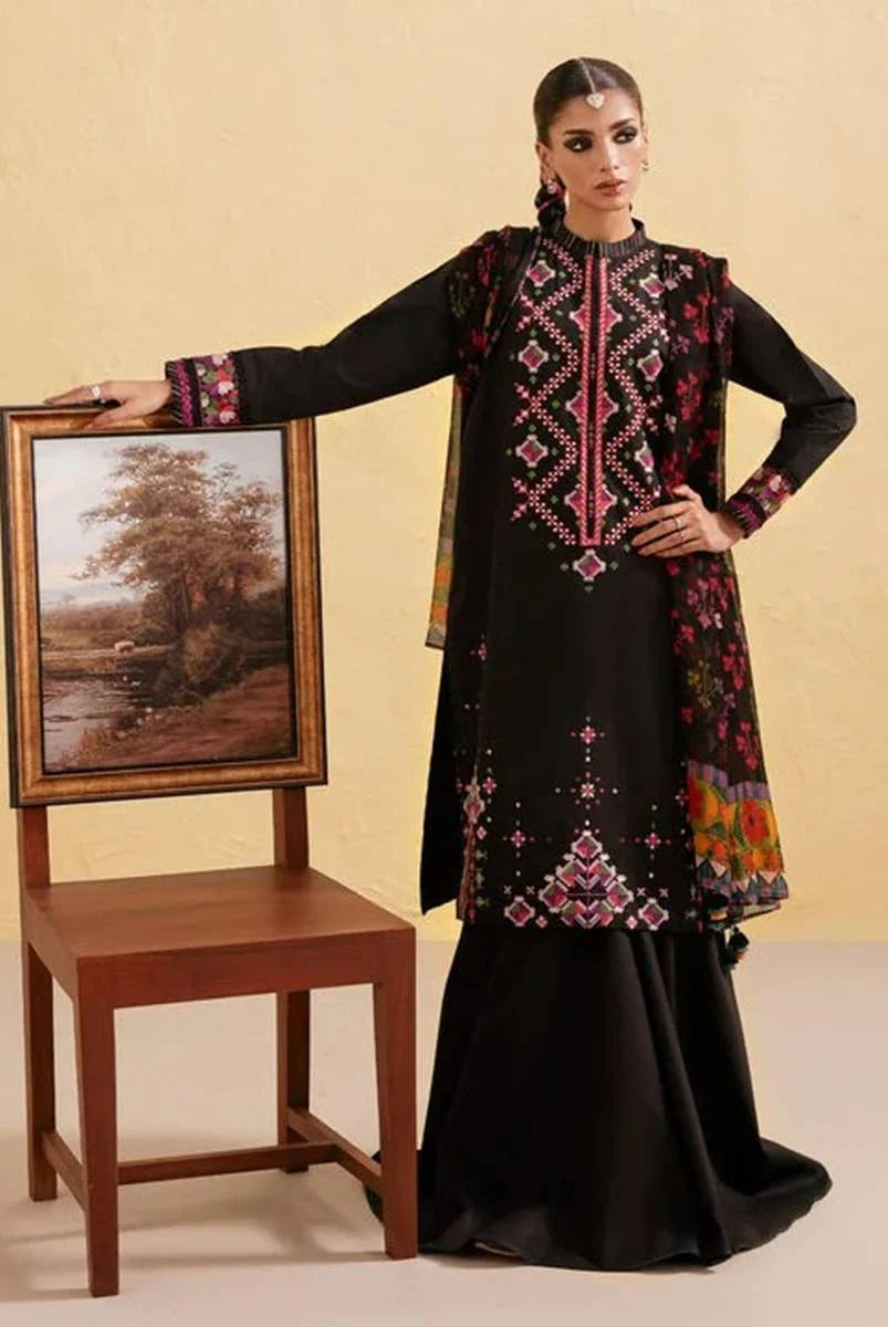 sapphire Embroidered Dhanak 3 Piece D-69