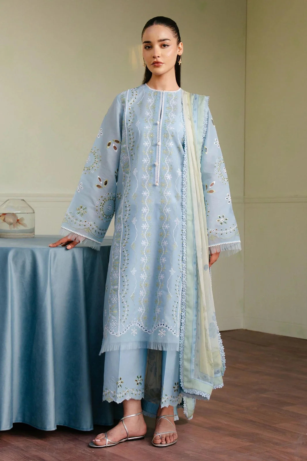 Zarashahjhan Embroidered lawn Three Piece COCO-50