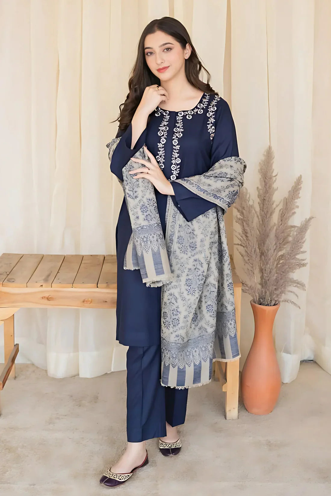 Fcc-841 Blue lawn three piece suit