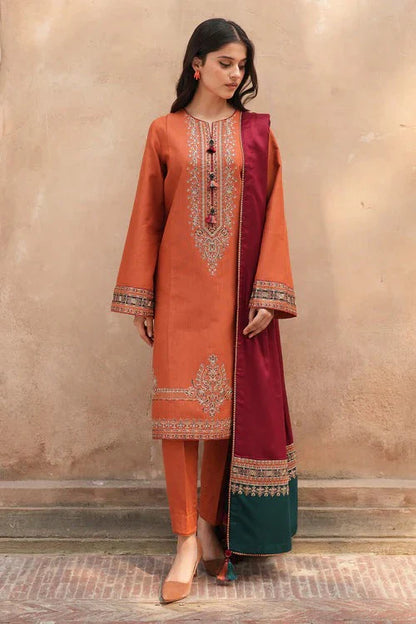 JAZMIN Embroidered Dhanak 3 Piece JZ/30