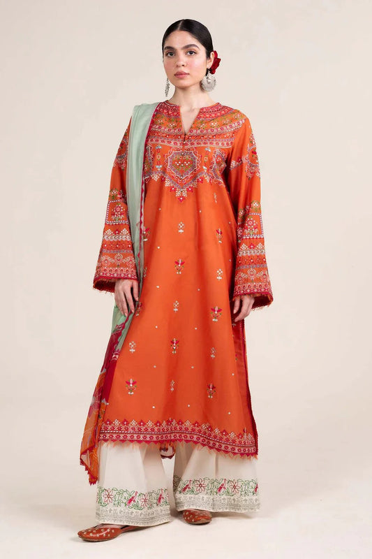 Crossstitch Embroidered lawn Three Piece CS-13