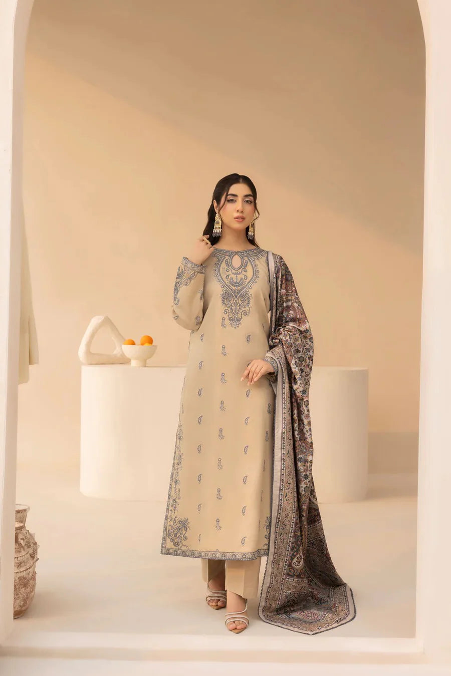 mohagni Embroidered lawn Three Piece MG-10