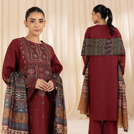 sapphire Embroidered lawn Three Piece D/715