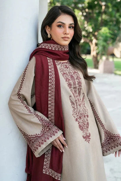 sapphire Embroidered Dhanak 3 Piece D-99