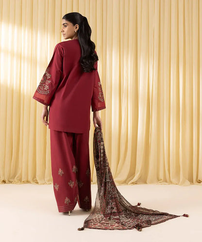 Sapphire Embroidered Dhanak 3 Piece D-68