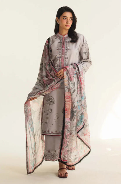 Zara Shahjahan 3 Piece Embroidered Dhanak COCO-710