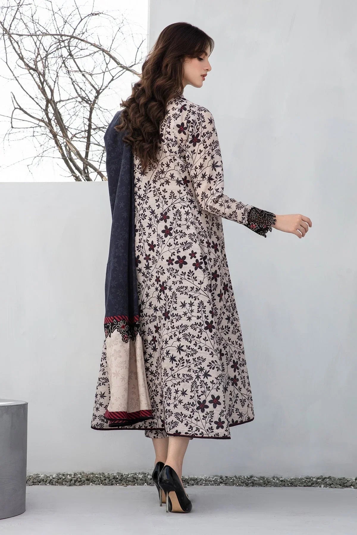 Baroque Three Piece Printed Khaddar D-800