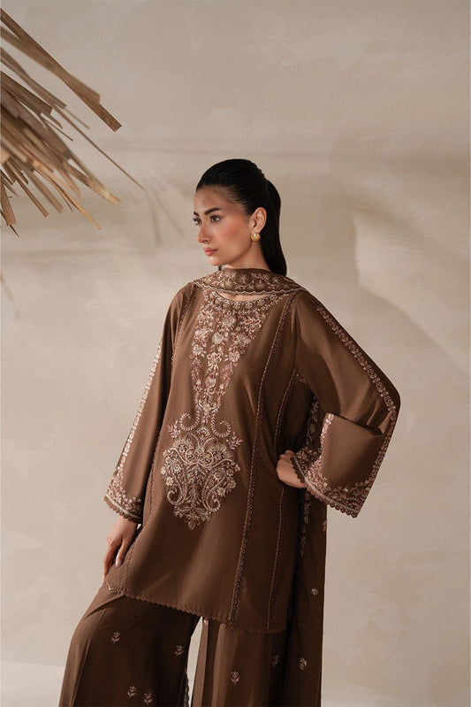 Beechtree Embroidered Dhanak 3 Piece D-70