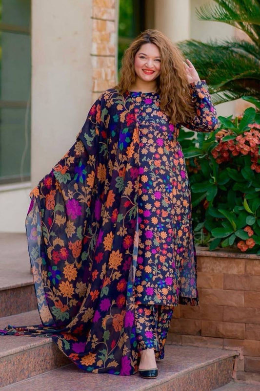 Printed Airjet 2 Piece Viscous Silk FCC-1089