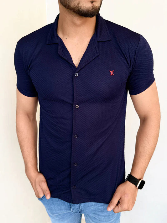 IMPORTED TEXTURE SAFARI SHIRT-LF
