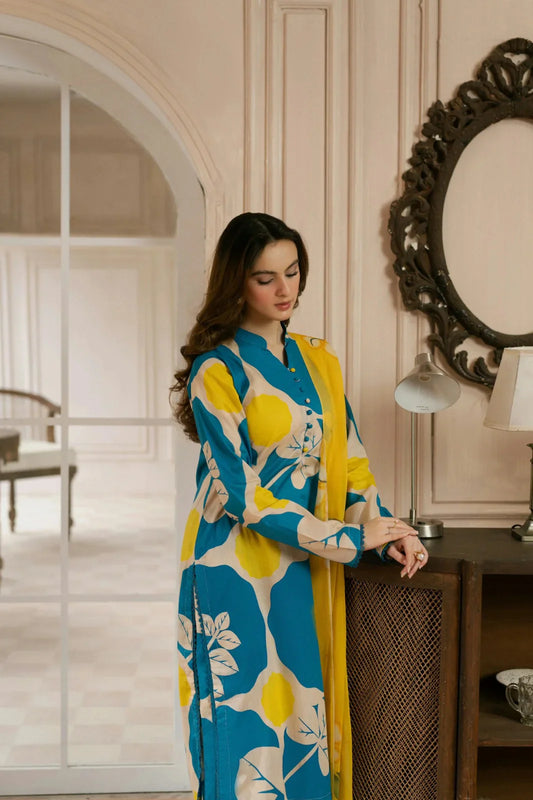 Shamoz Three Piece Printed Silk Airjet FCC-160