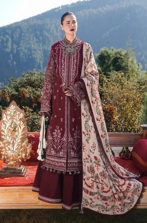 Hussain Rehar Embroidered lawn Three Piece D-64