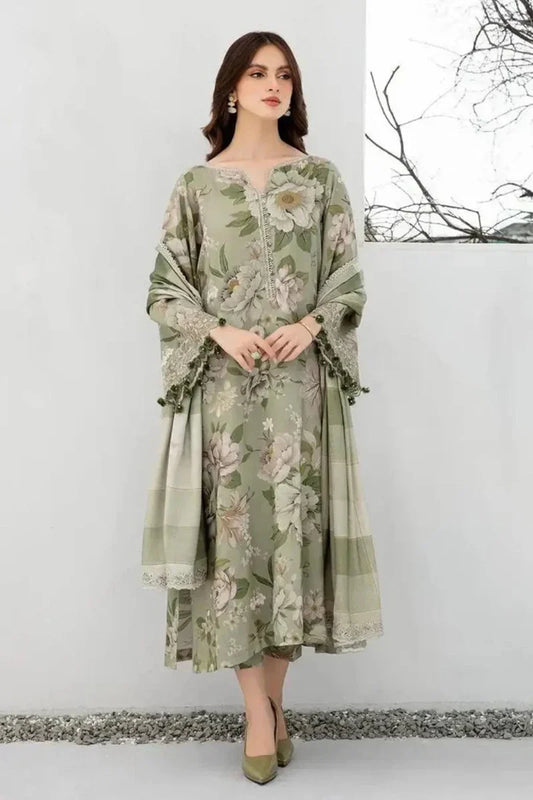 Baroque Three Piece Printed Khaddar D-792