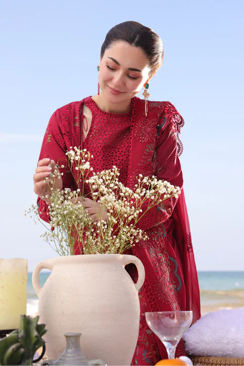 Imrozia Embroidered Dhanak 3 Piece D-60