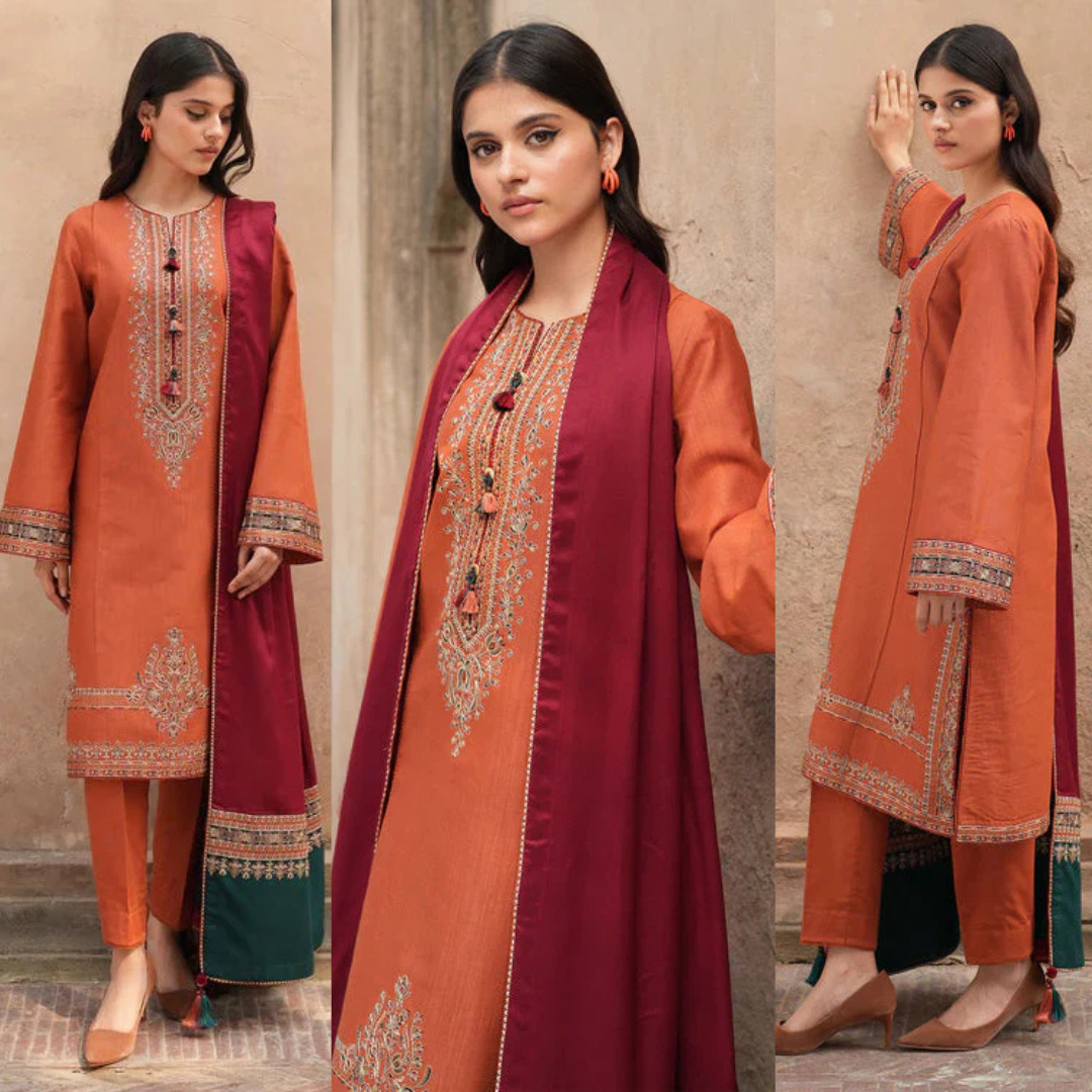 JAZMIN Embroidered Lawn 3 Piece Suit D/30
