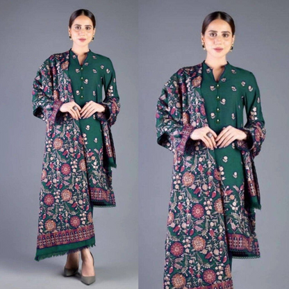 Bareeze Mongia Embroidered Dhanak Three Piece Winter Collection FCC-192