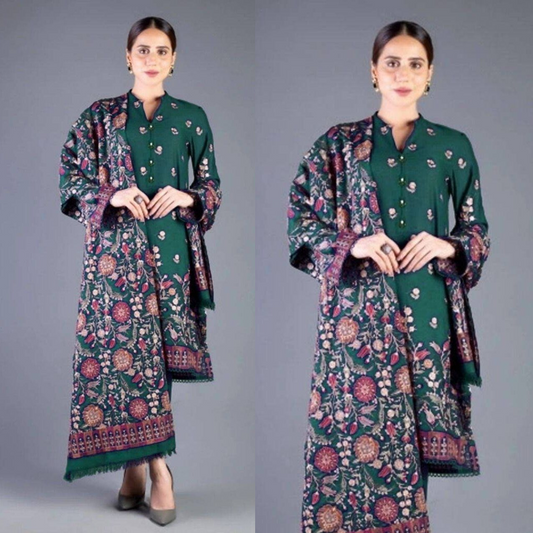 Bareeze Mongia Embroidered Dhanak Three Piece Winter Collection FCC-192