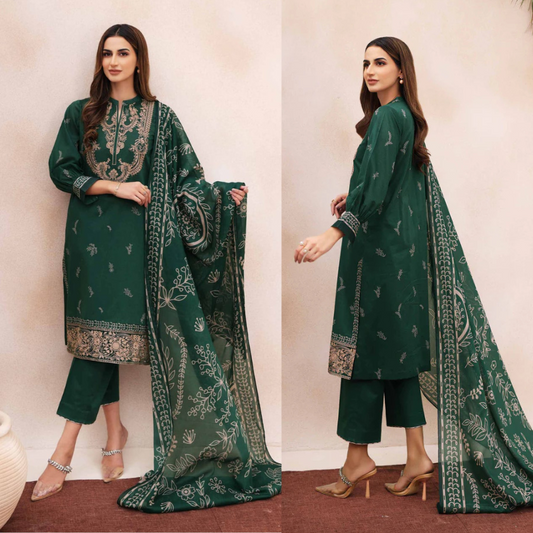 Sapphire Embroidered Dhanak 3 Piece SPL-758