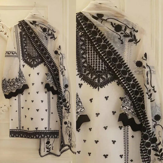 Agha Noor Summer Collection - Embroidered Lawn 3 Piece Suit AGN-68