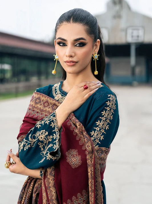 Izel Embroidered Dhanak 3 Piece COCO-145