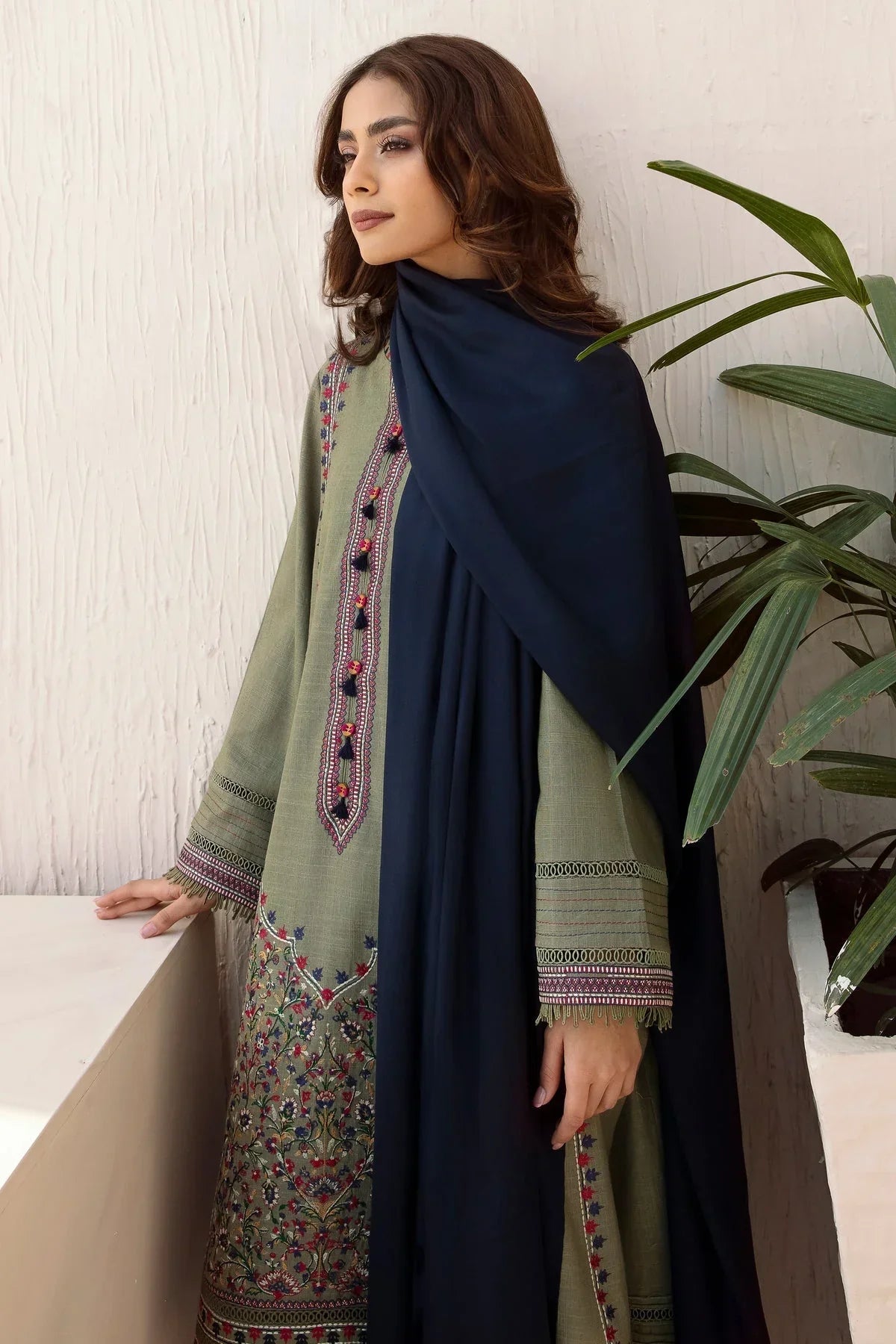 Kayseria Embroidered Dhanak 3 Piece SPW-854