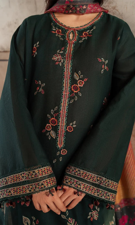 jazmin Embroidered Dhanak 3 Piece D-125