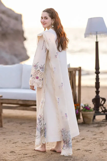 Chikenkari Qalamkar Embroidered lawn Three Piece D/750
